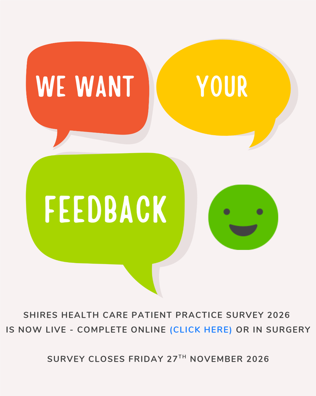 Shires Patient Survey 2026